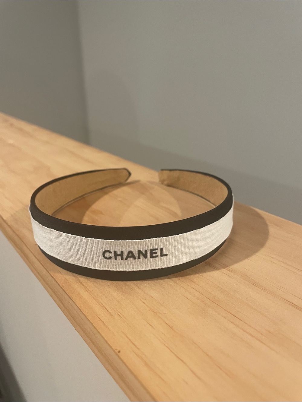 UPCYCLED CHANEL Black and White Headband